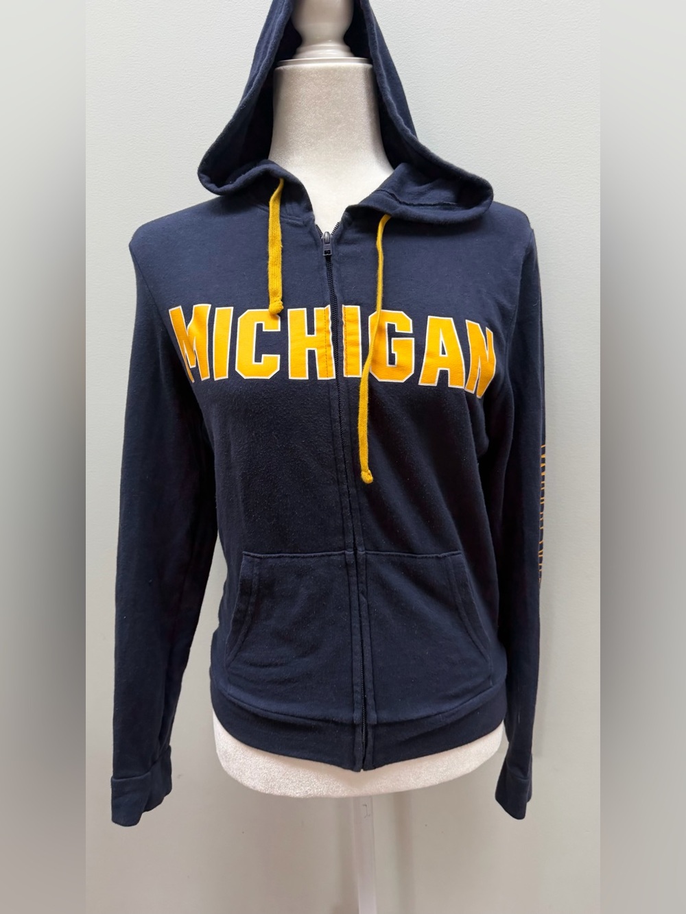 Pink Victoria Secrets Michigan Zip Up hoody.